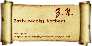 Zathureczky Norbert névjegykártya